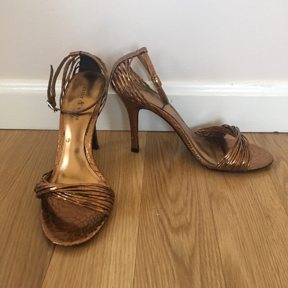 Kelly Katie Metallic Copper Heels 